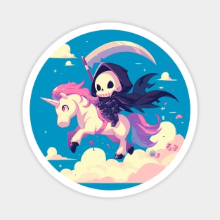 reaper on unicorn Magnet